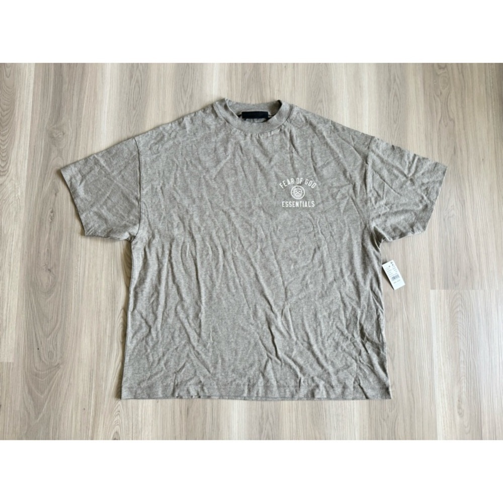 NEW FEAR OF GOD ESSENTIALS Heather Grey University Crewneck T-Shirt